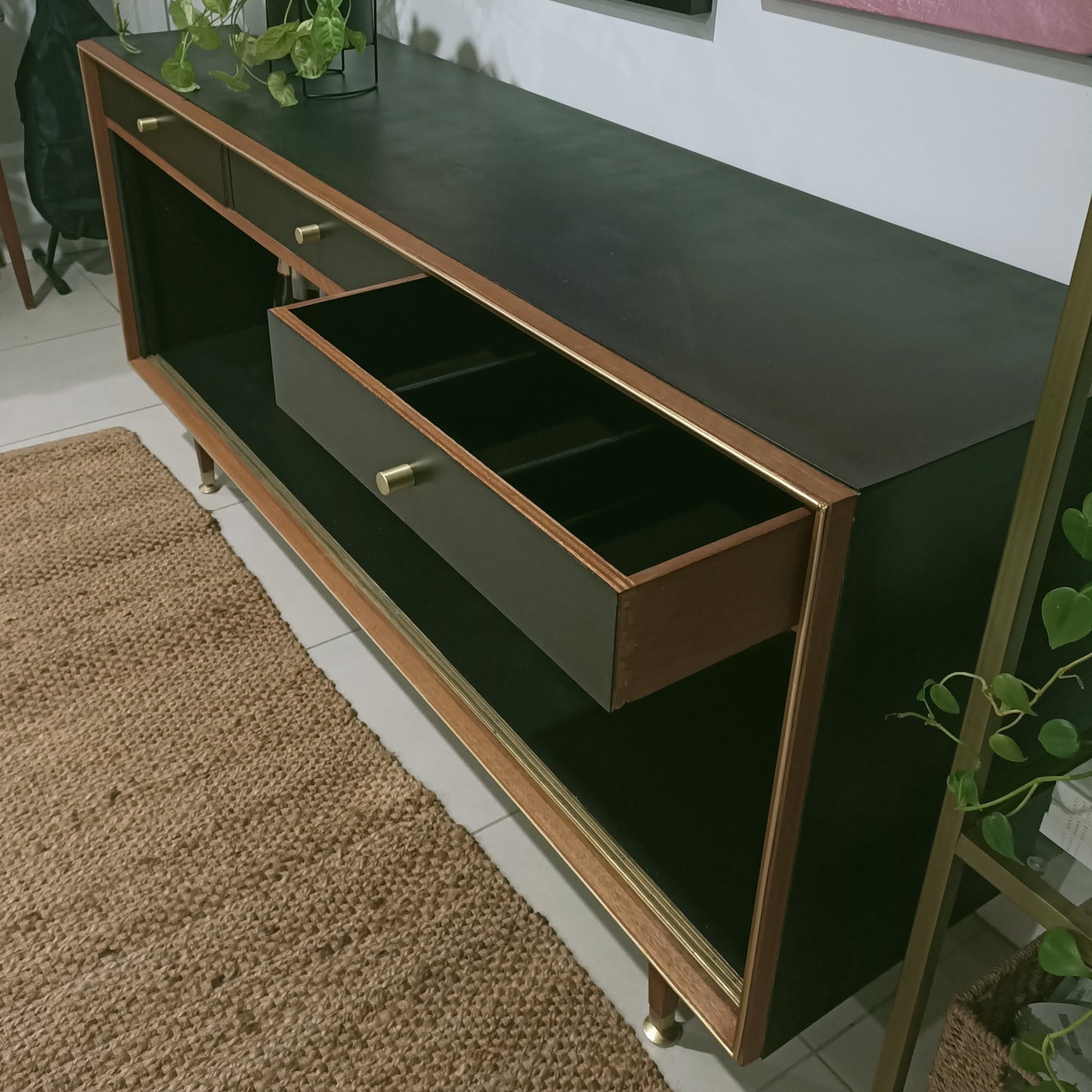 Retro Mid Century Monkey Face Sideboard / Drinks Cabinet