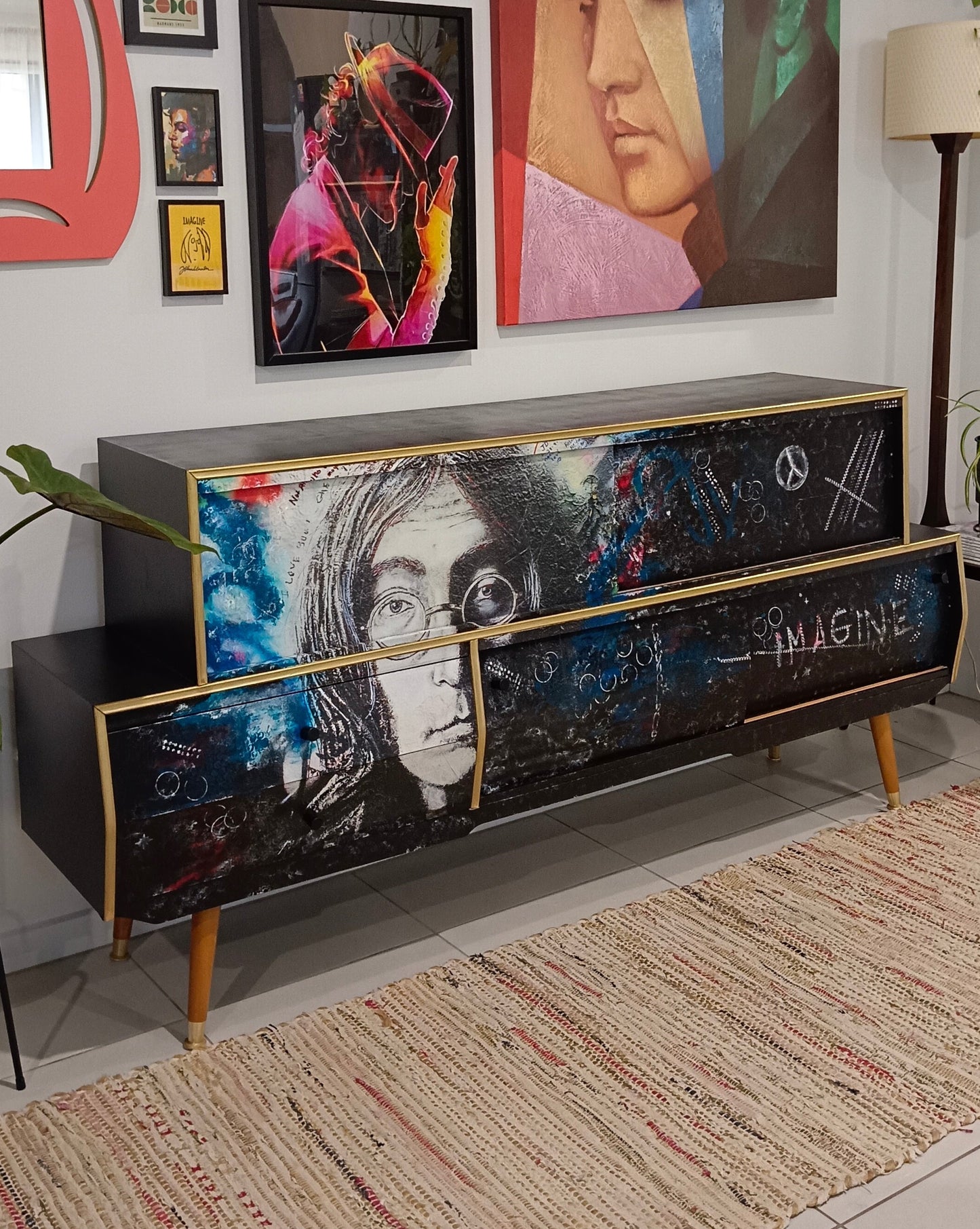 Retro Mid Century John Lennon Sideboard